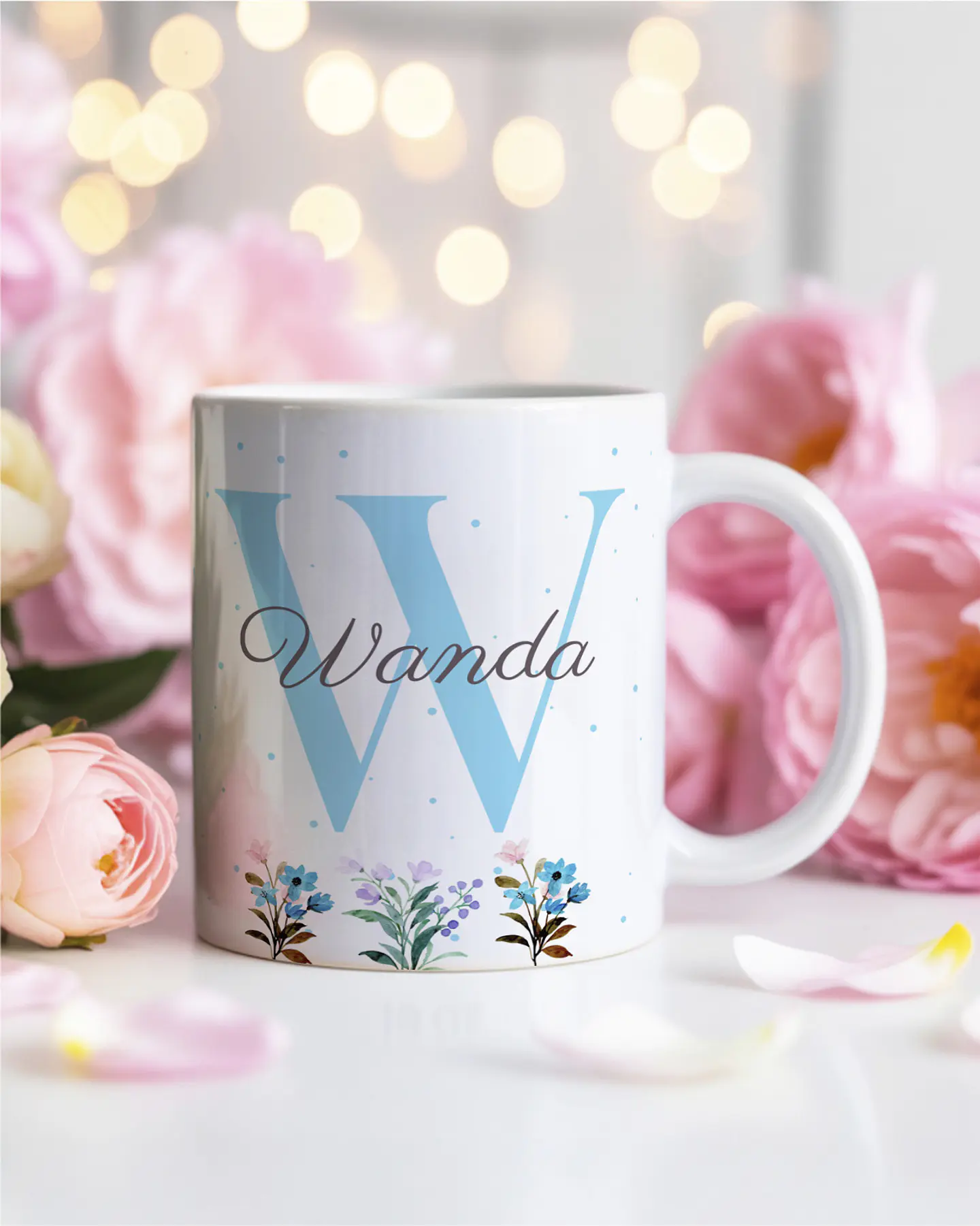 26 Artes para Caneca Alfabeto Feminino Flores Arquivo Editável  3