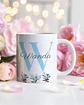 26 Artes para Caneca Alfabeto Feminino Flores Arquivo Editável  - Thumbnail 3
