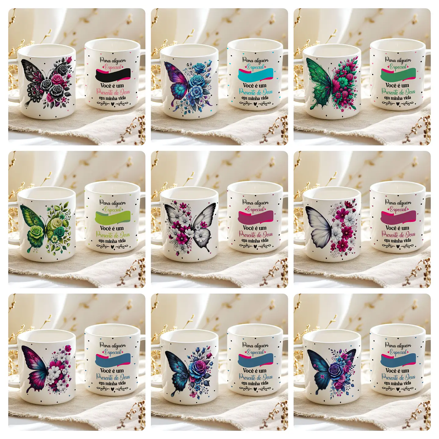 26 Artes para Caneca Borboleta Alguém especial Arquivo Editável 2