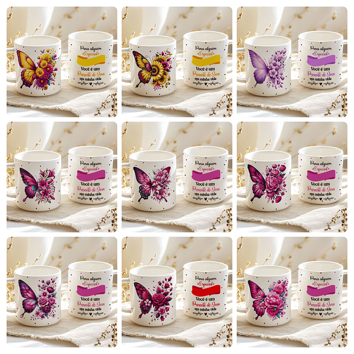 26 Artes para Caneca Borboleta Alguém especial Arquivo Editável 4