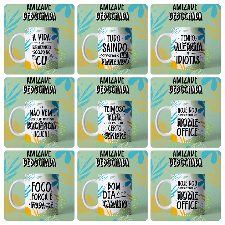 31 Artes para Caneca Amizade Debochada Frases engraçadas Arquivo em Jpg 3