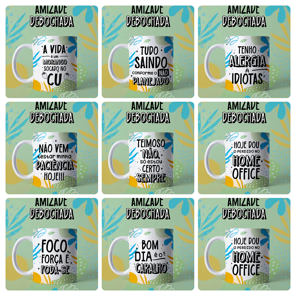31 Artes para Caneca Amizade Debochada Frases engraçadas Arquivo em Jpg 3