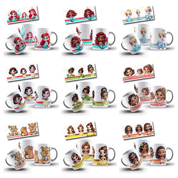 165 Artes para Toalinha Squeeze e Caneca Personagens Volta as Aulas Arquivo Editável  10