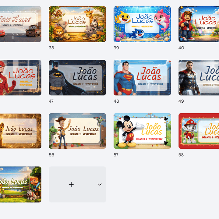 64 Artes para Etiquetas Escolares Personagens em Canva  2