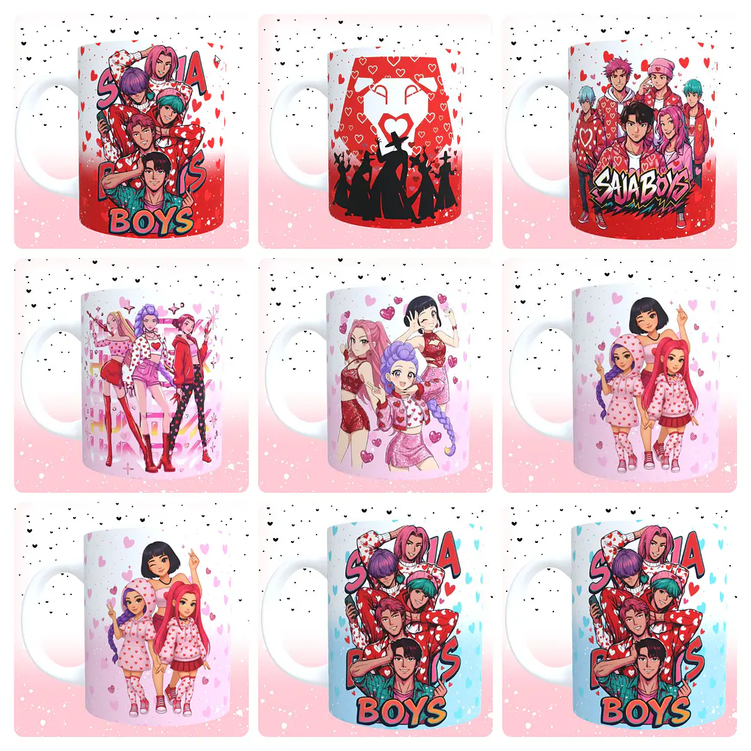 40 Artes para Camisa e Caneca Guerreiras do Kpop Arquivo em Png 3