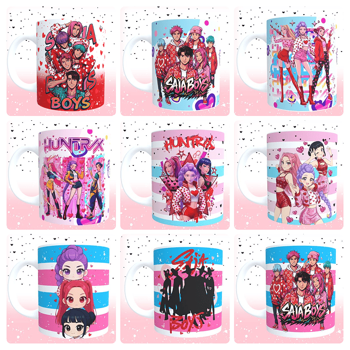 40 Artes para Camisa e Caneca Guerreiras do Kpop Arquivo em Png 4