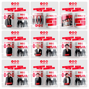 45 Artes para Caneca e Camisa BTS Arquivo em Png