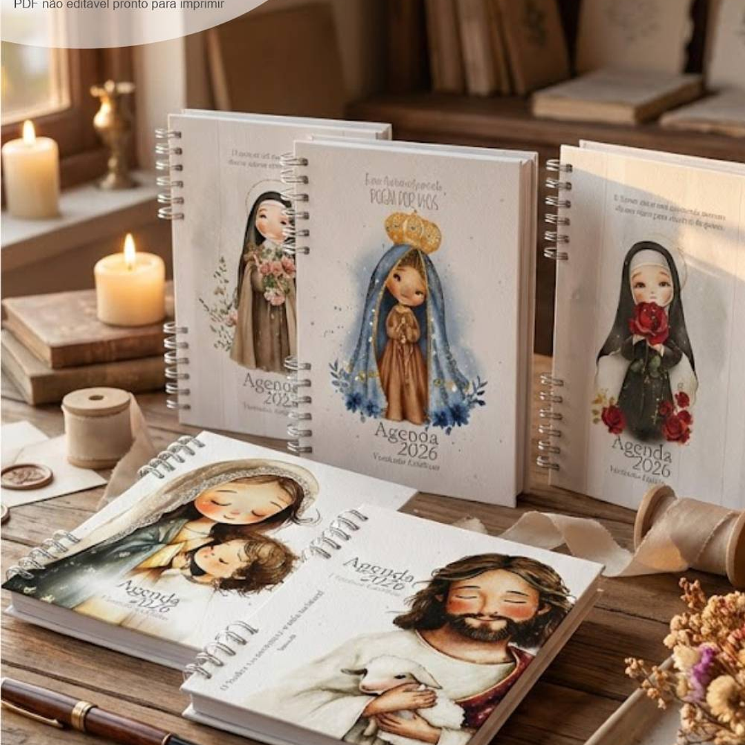 Arquivo Agenda com versículos católicos + 16 capas 2026 Arquivo em Pdf  1
