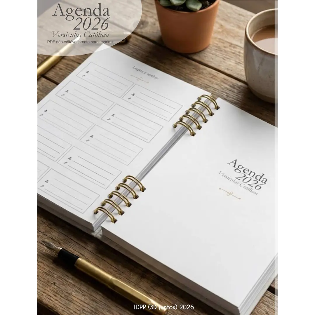 Arquivo Agenda com versículos católicos + 16 capas 2026 Arquivo em Pdf  2