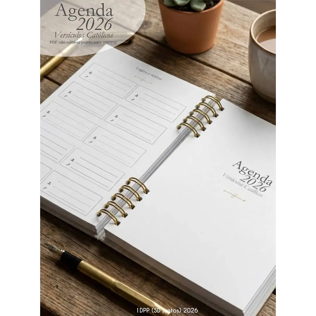 Arquivo Agenda com versículos católicos + 16 capas 2026 Arquivo em Pdf  3