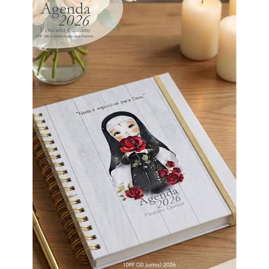 Arquivo Agenda com versículos católicos + 16 capas 2026 Arquivo em Pdf  4