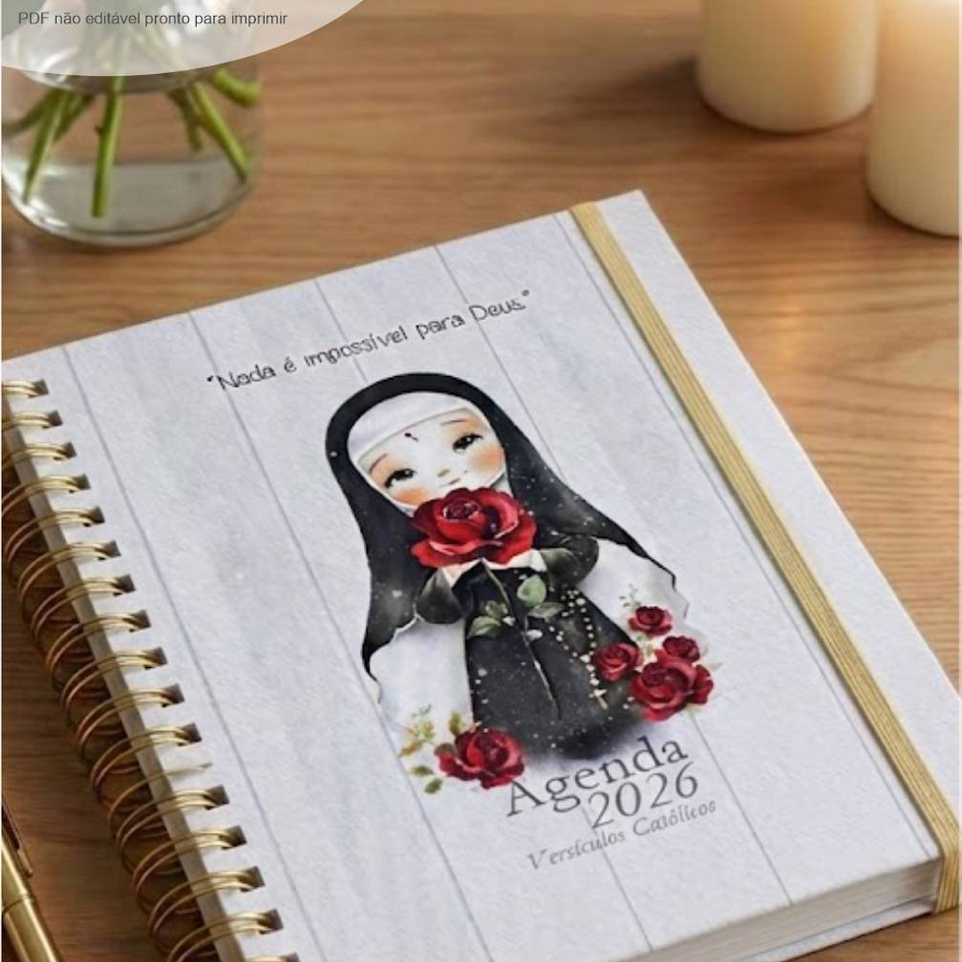 Arquivo Agenda com versículos católicos + 16 capas 2026 Arquivo em Pdf  4