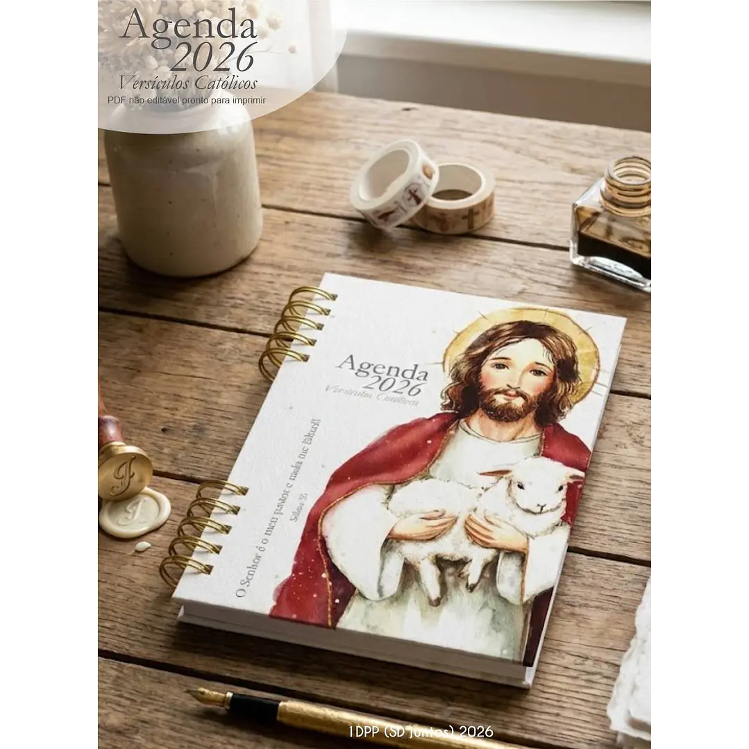 Arquivo Agenda com versículos católicos + 16 capas 2026 Arquivo em Pdf  5
