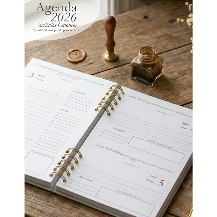 Arquivo Agenda com versículos católicos + 16 capas 2026 Arquivo em Pdf  6