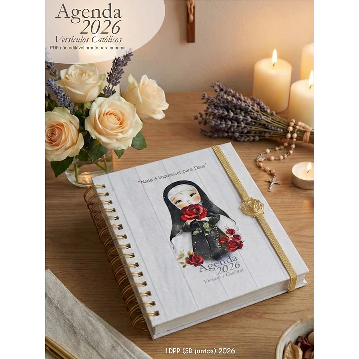 Arquivo Agenda com versículos católicos + 16 capas 2026 Arquivo em Pdf  7