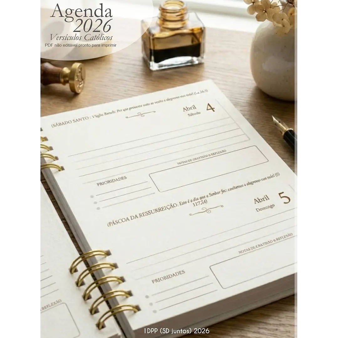Arquivo Agenda com versículos católicos + 16 capas 2026 Arquivo em Pdf  8