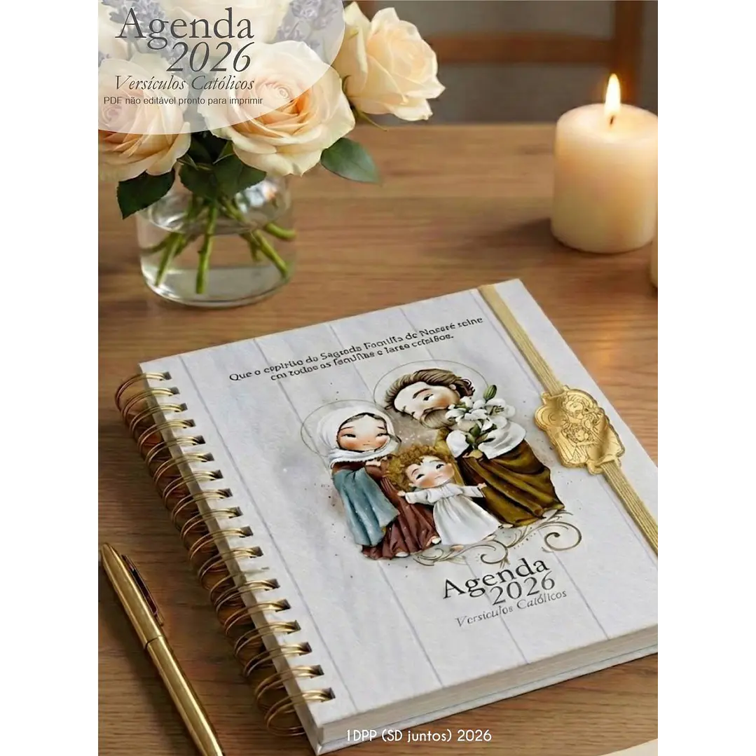 Arquivo Agenda com versículos católicos + 16 capas 2026 Arquivo em Pdf  9
