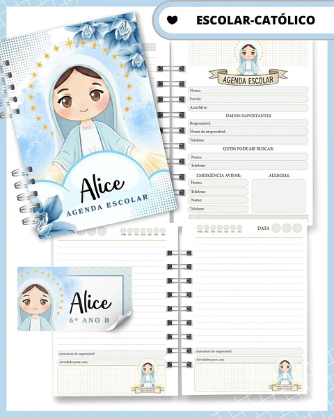 Arquivo agenda Escolar Catolica Santinhos Arquivo em Pdf 