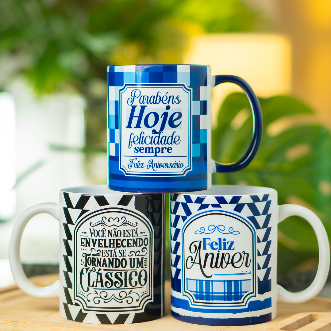 22 Artes para Caneca Feliz Aniversário Arquivo em Png 2