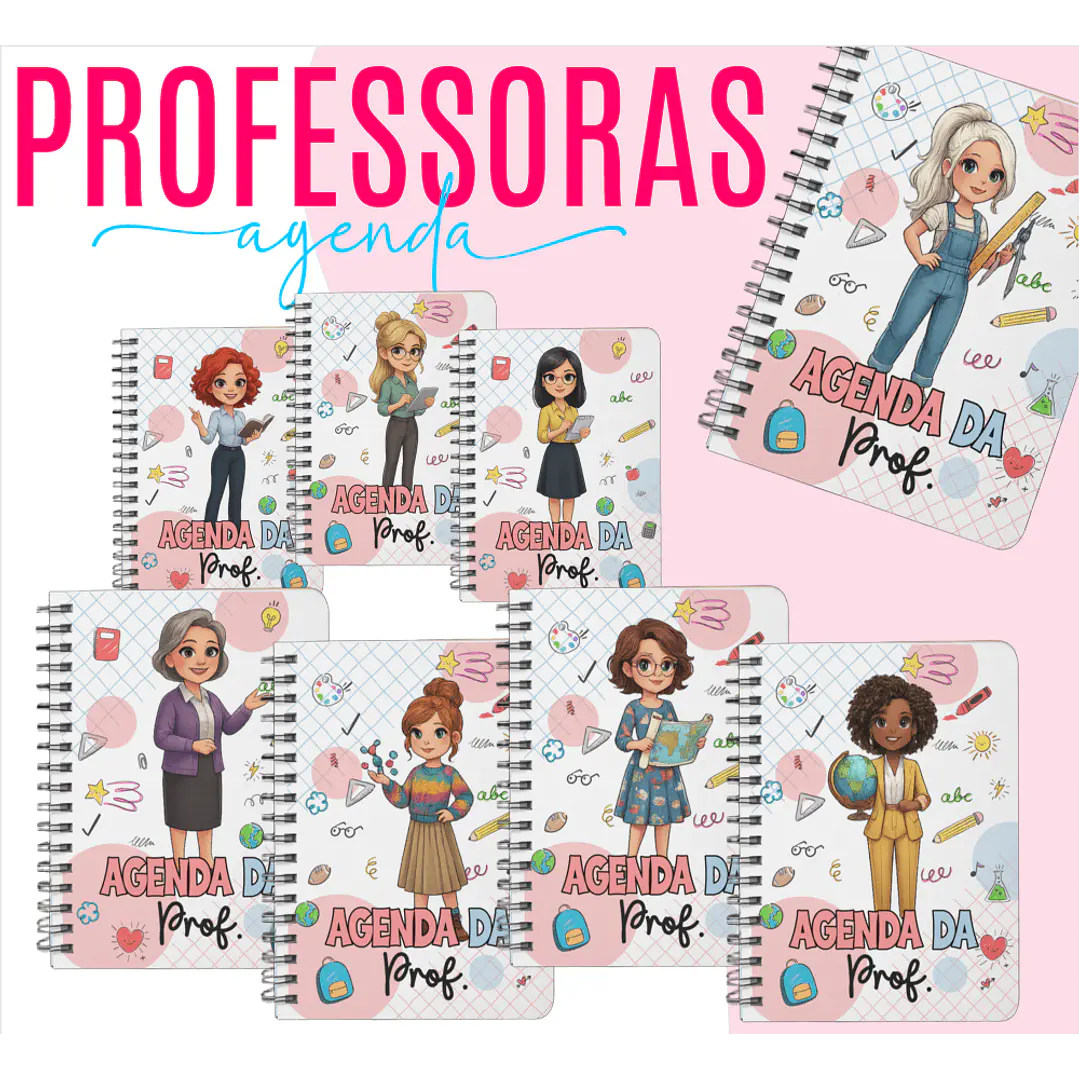 Arquivos Capas para Encadernação Professores Mascote Arquivo editável  1