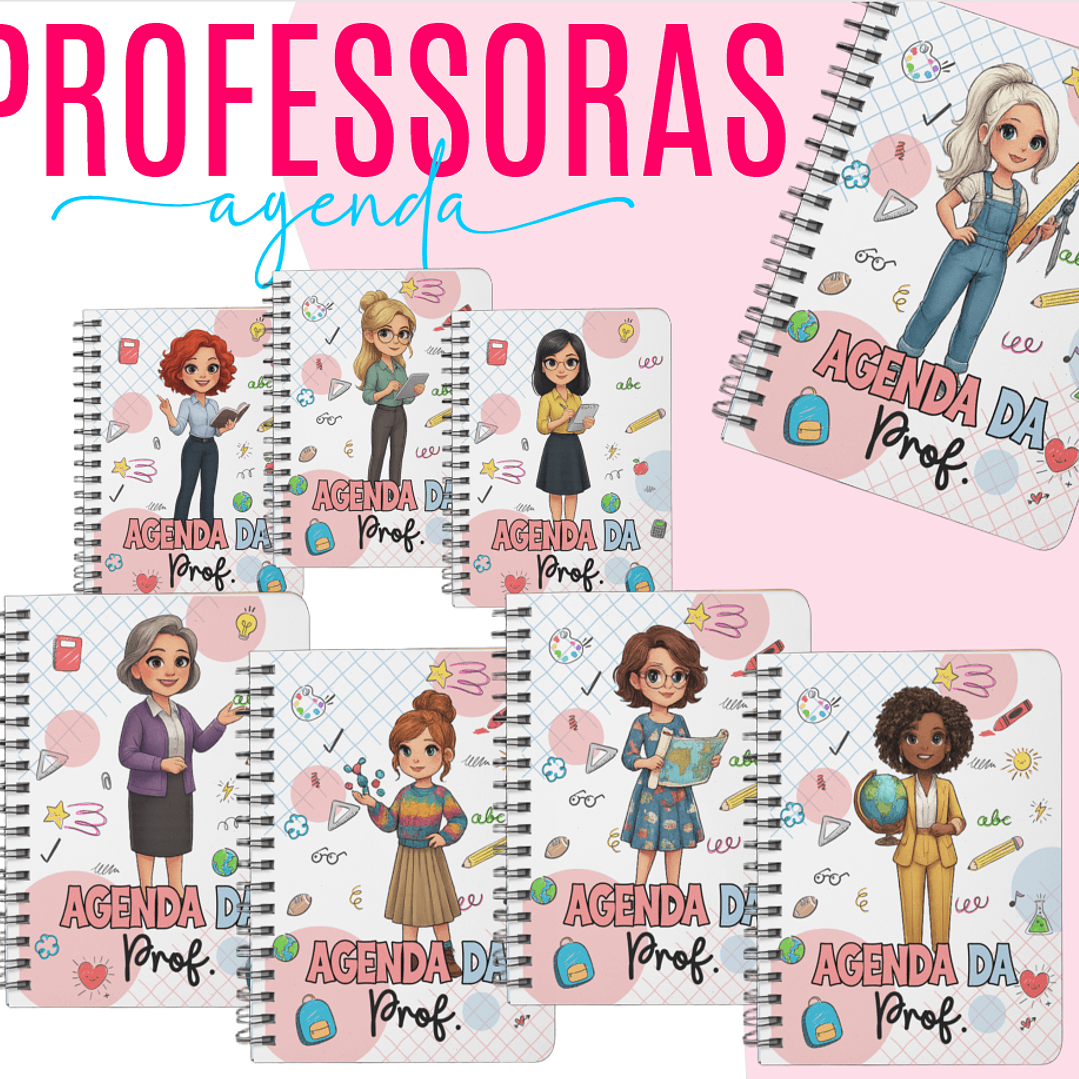 Arquivos Capas para Encadernação Professores Mascote Arquivo editável  1