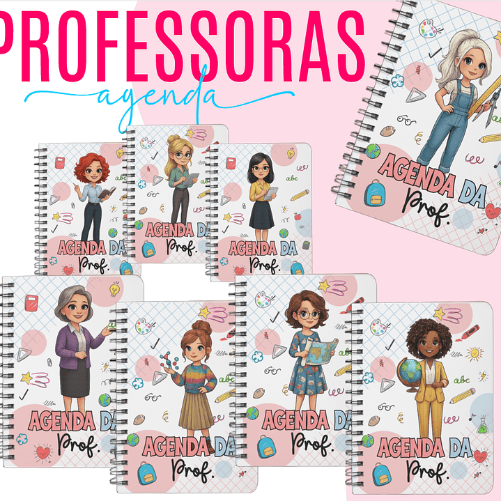 Arquivos Capas para Encadernação Professores Mascote Arquivo editável  1