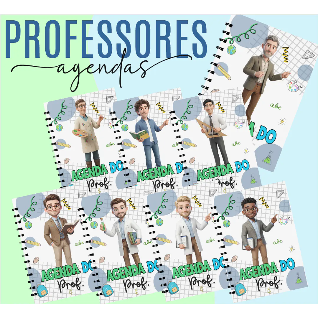Arquivos Capas para Encadernação Professores Mascote Arquivo editável  2