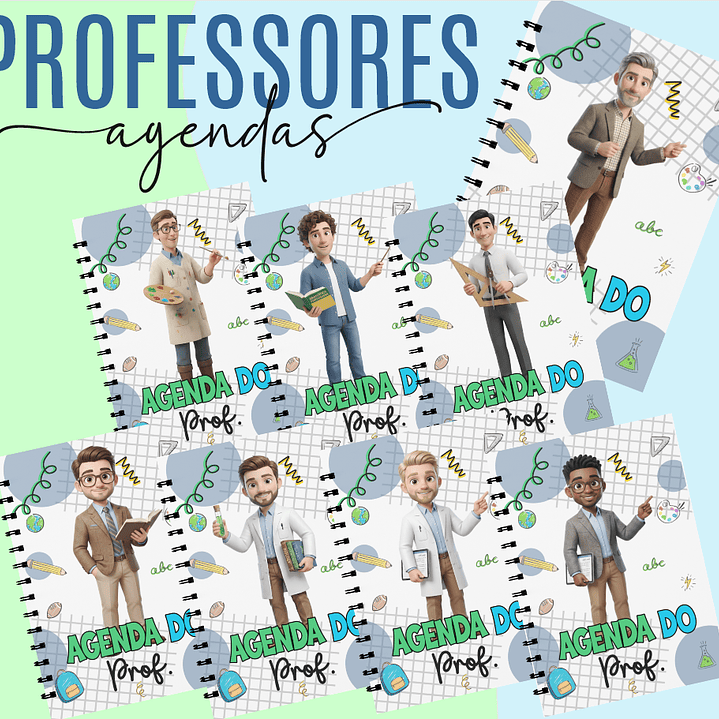 Arquivos Capas para Encadernação Professores Mascote Arquivo editável  2