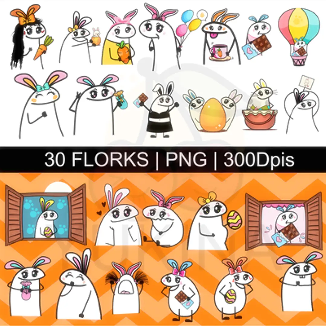 Kit Digital Flork Páscoa em Png  2