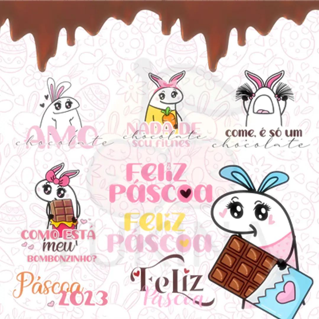 Kit Digital Flork Páscoa em Png  3