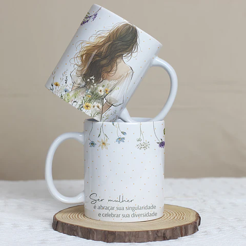 5 Artes para Caneca Dia das Mulheres Frases Motivacional Arquivo editável 