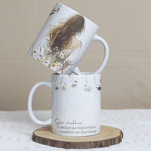 5 Artes para Caneca Dia das Mulheres Frases Motivacional Arquivo editável 