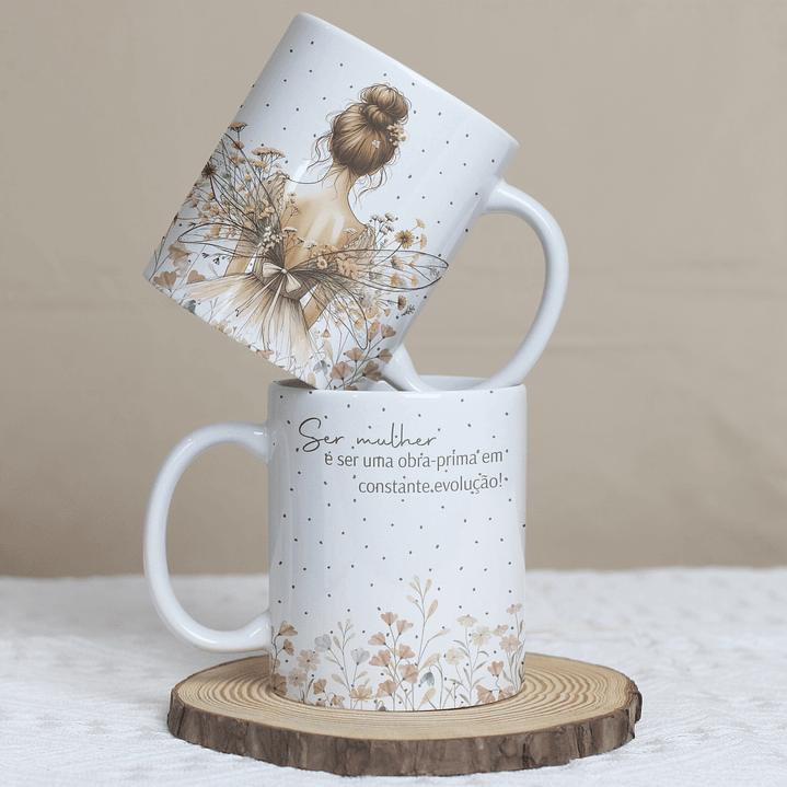 5 Artes para Caneca Dia das Mulheres Frases Motivacional Arquivo editável  3