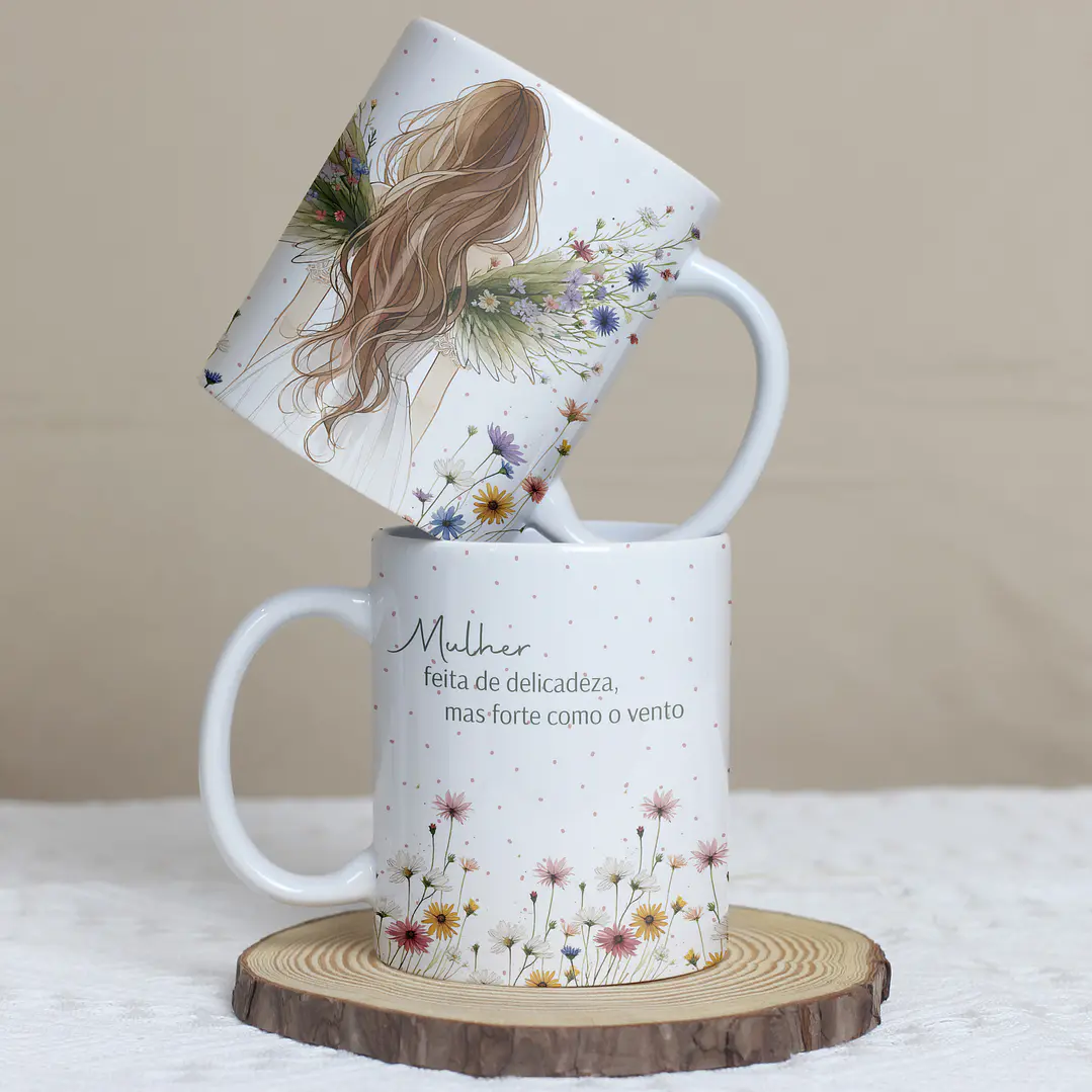 5 Artes para Caneca Dia das Mulheres Frases Motivacional Arquivo editável  4