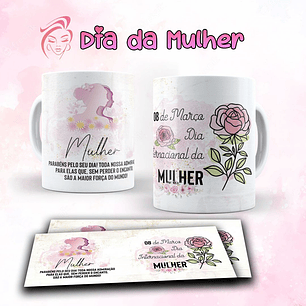 7 Artes para Caneca Dia das Mulheres Arquivo Editável 