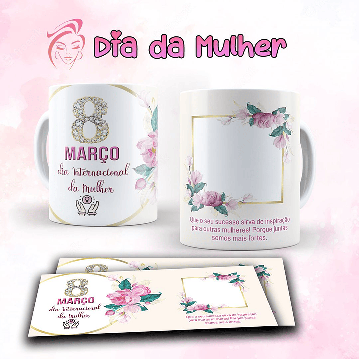 7 Artes para Caneca Dia das Mulheres Arquivo Editável  5