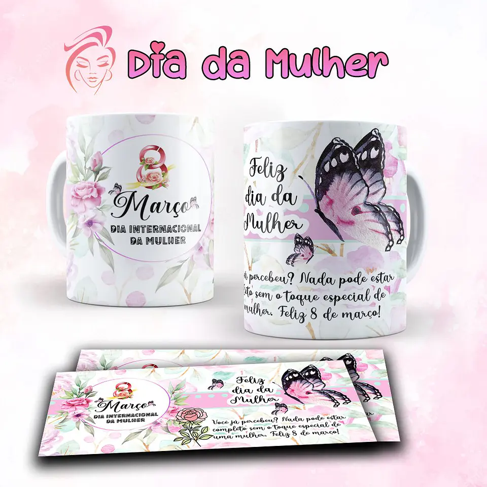 7 Artes para Caneca Dia das Mulheres Arquivo Editável  6