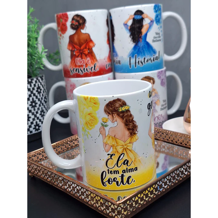 9 Artes para Caneca Ela é Mulher Dia das Mulheres Arquivo em Jpg 3