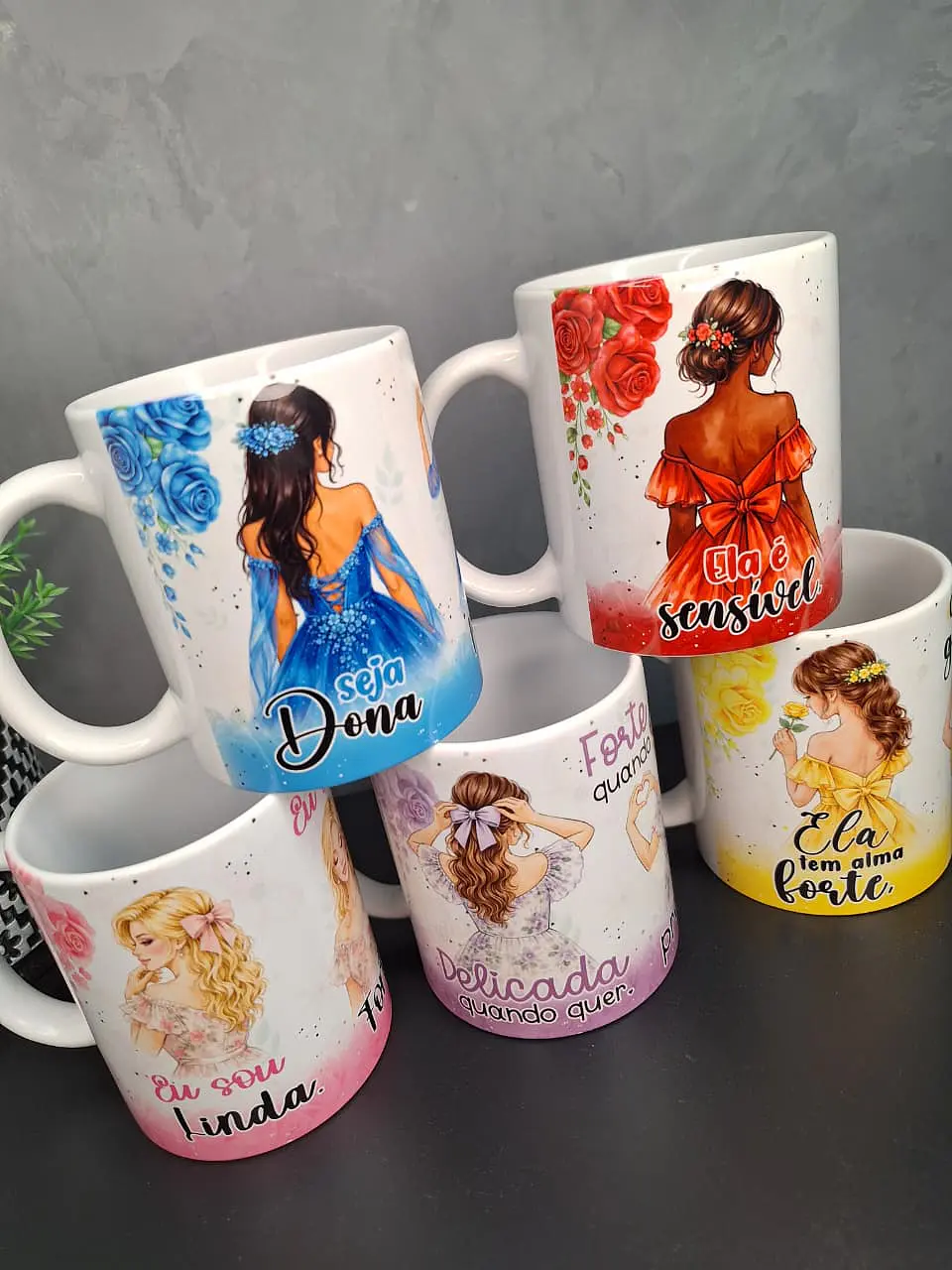 9 Artes para Caneca Ela é Mulher Dia das Mulheres Arquivo em Jpg 4