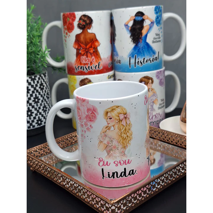9 Artes para Caneca Ela é Mulher Dia das Mulheres Arquivo em Jpg 1