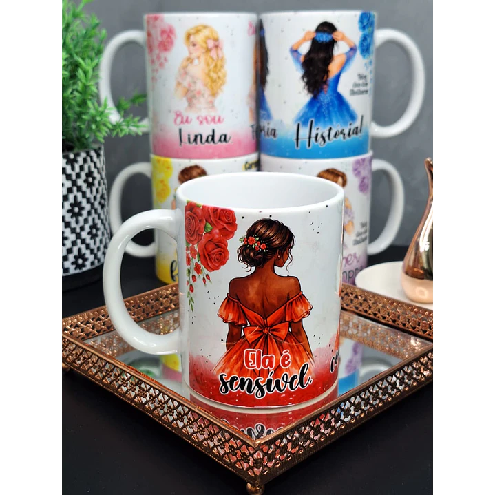 9 Artes para Caneca Ela é Mulher Dia das Mulheres Arquivo em Jpg 2