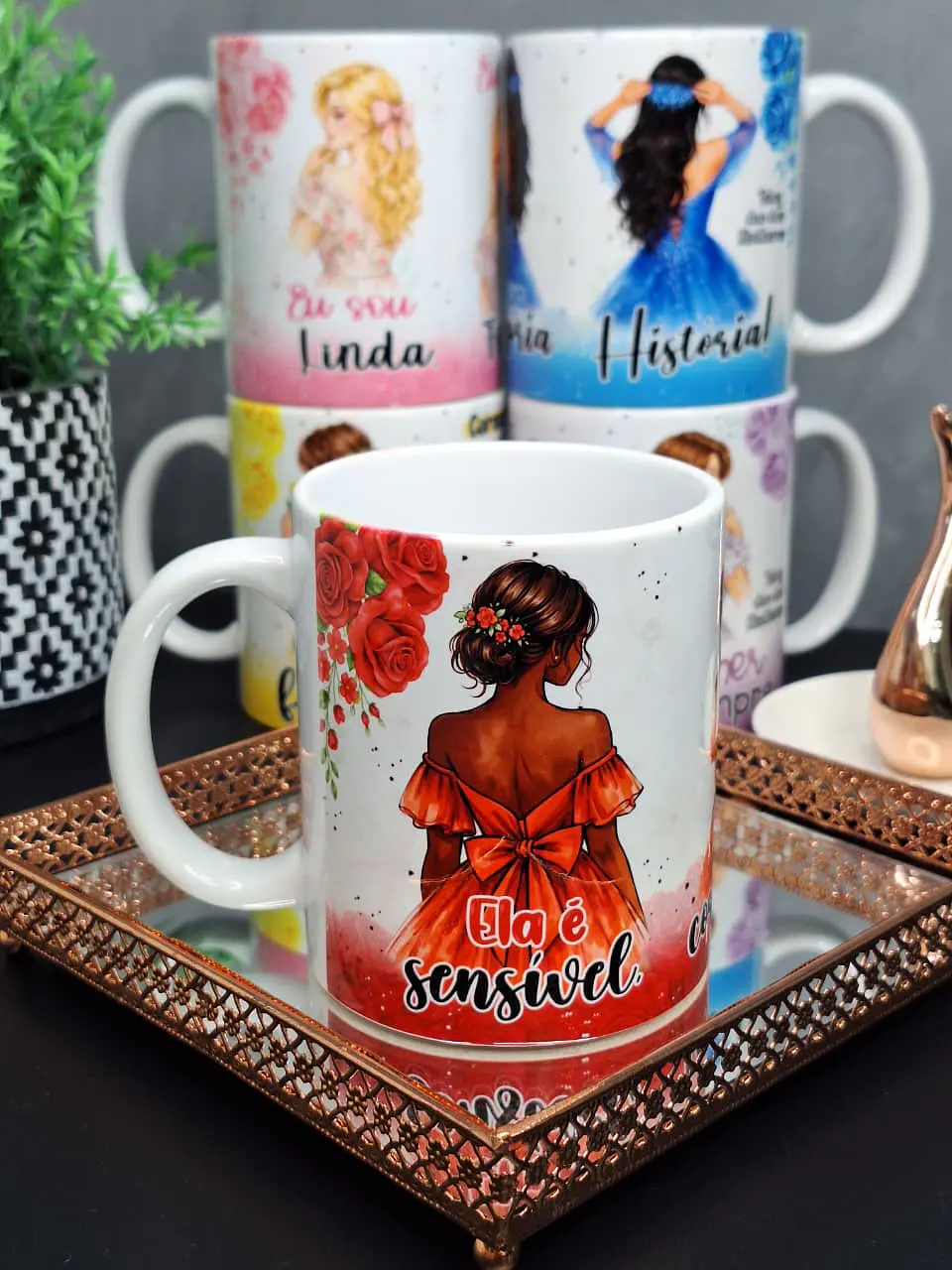9 Artes para Caneca Ela é Mulher Dia das Mulheres Arquivo em Jpg 2