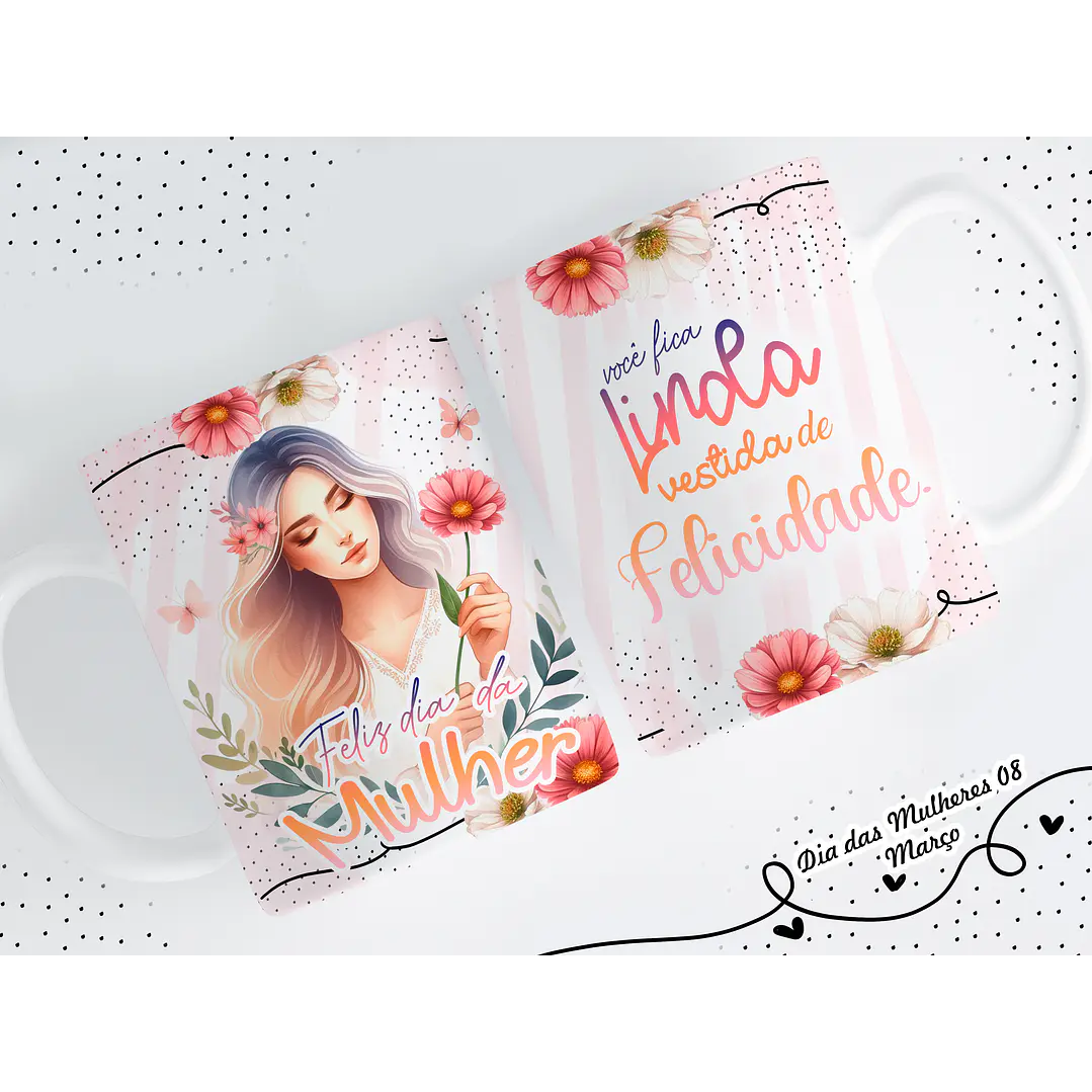 14 Artes para Caneca Dia das Mulheres Arquivo em Png  1