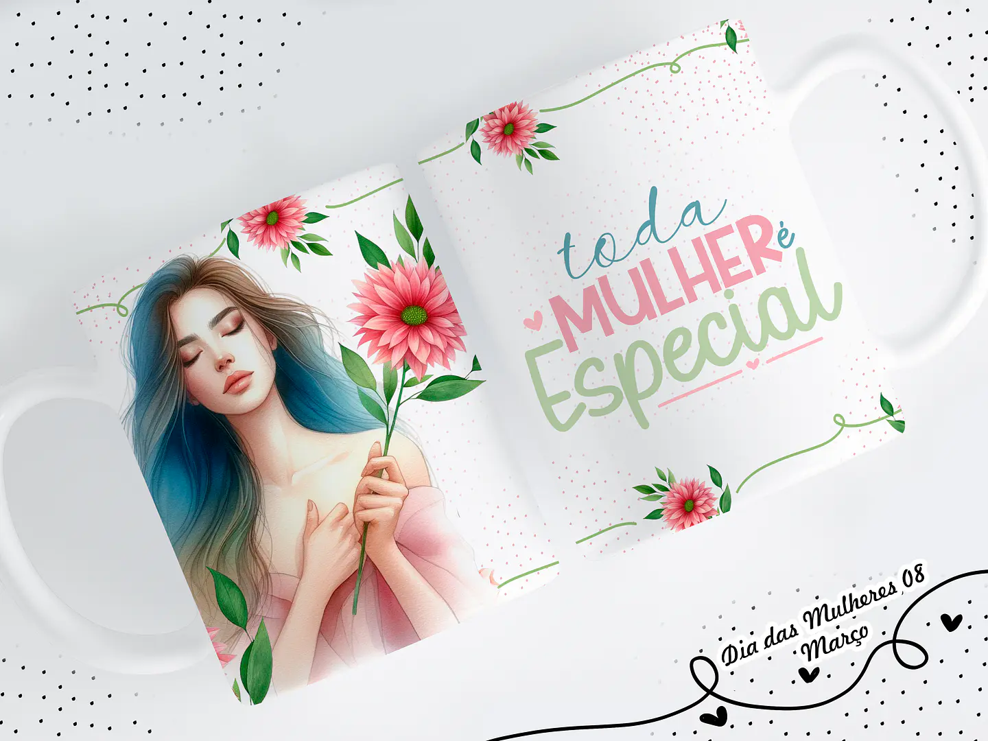 14 Artes para Caneca Dia das Mulheres Arquivo em Png  3