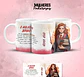 17 Artes para Caneca Dia das  Mulheres Personagens Arquivo em Jpg  - Thumbnail 1