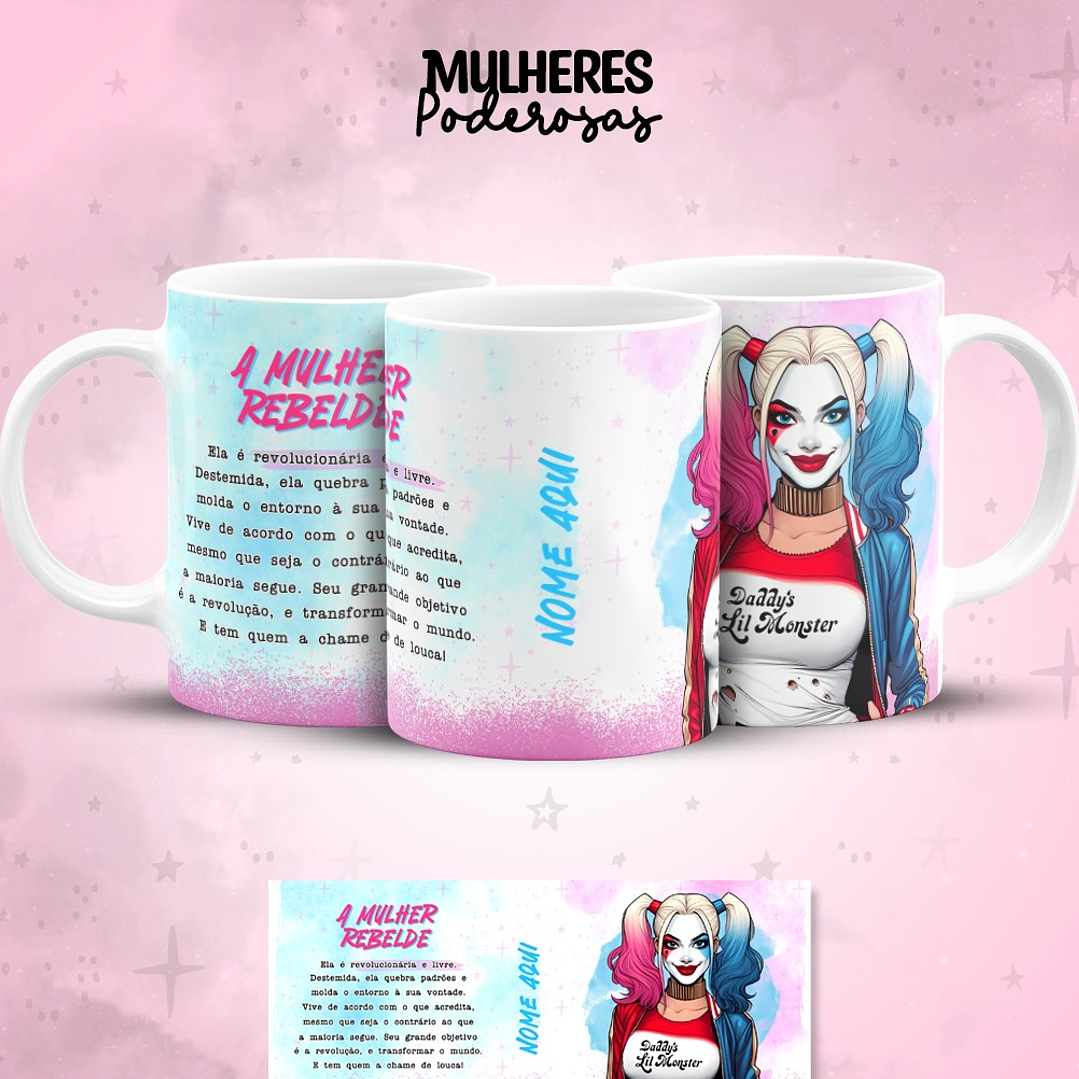 17 Artes para Caneca Dia das  Mulheres Personagens Arquivo em Jpg  5