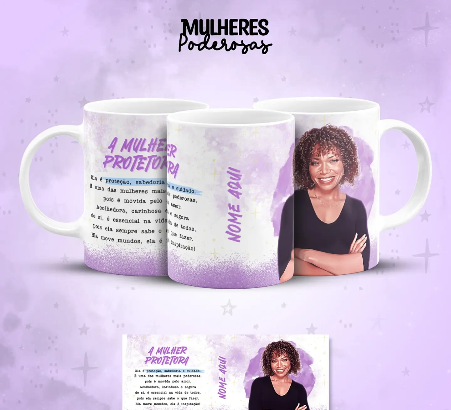 17 Artes para Caneca Dia das  Mulheres Personagens Arquivo em Jpg  7