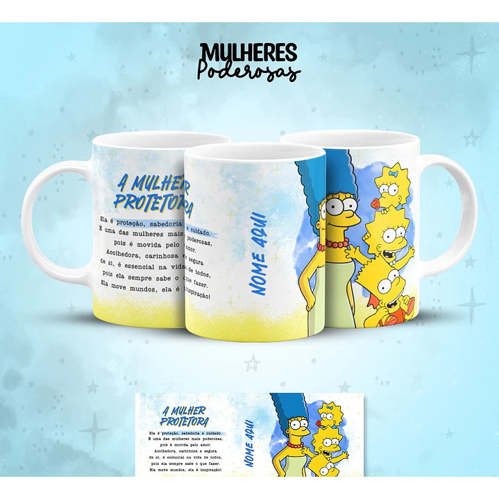 17 Artes para Caneca Dia das  Mulheres Personagens Arquivo em Jpg  9