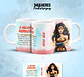 17 Artes para Caneca Dia das  Mulheres Personagens Arquivo em Jpg  - Thumbnail 11