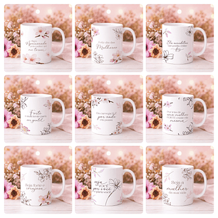 20 Artes para Caneca Dia das Mulheres Arquivo editável 